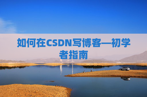 如何在CSDN写博客—初学者指南